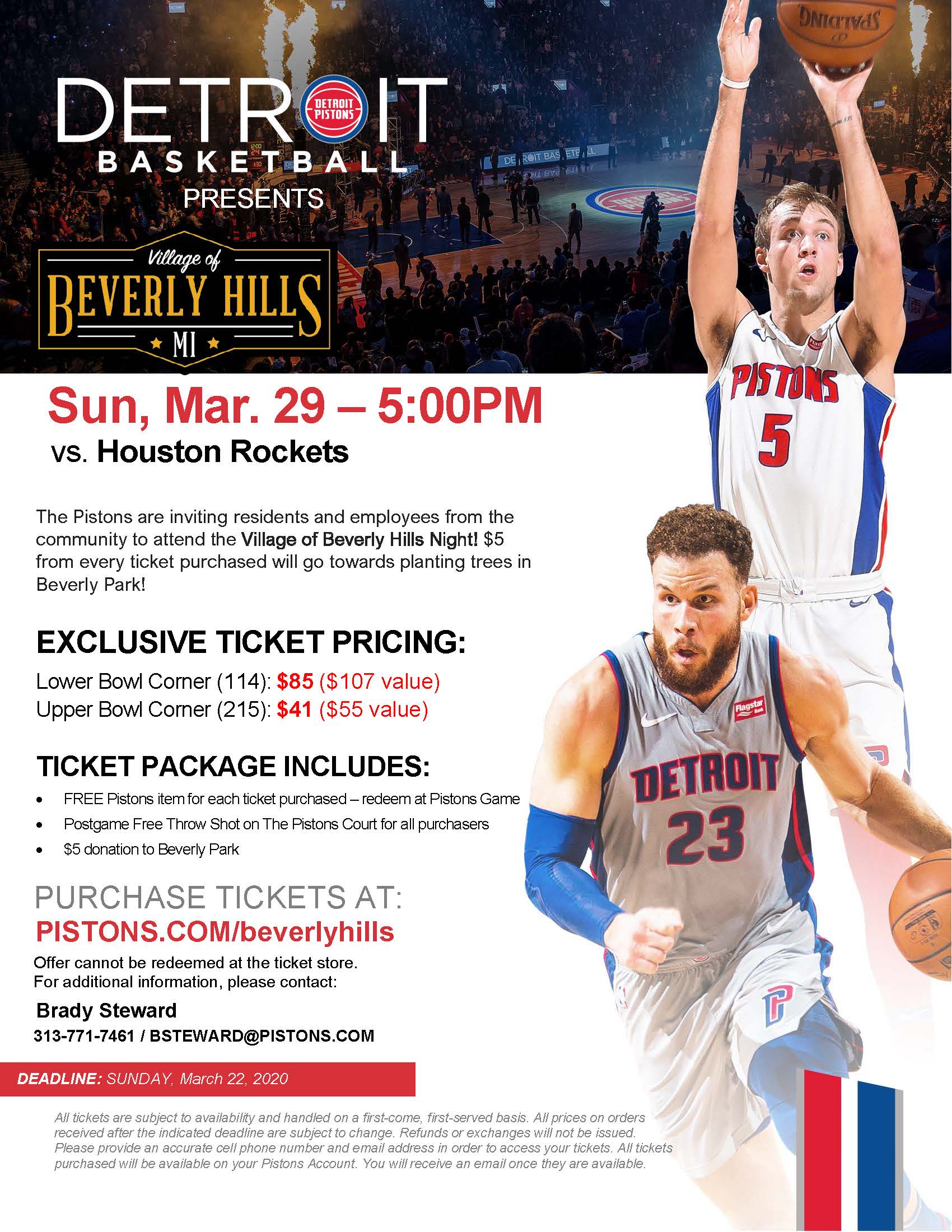 Beverly Hills Night at Pistons Game 2020